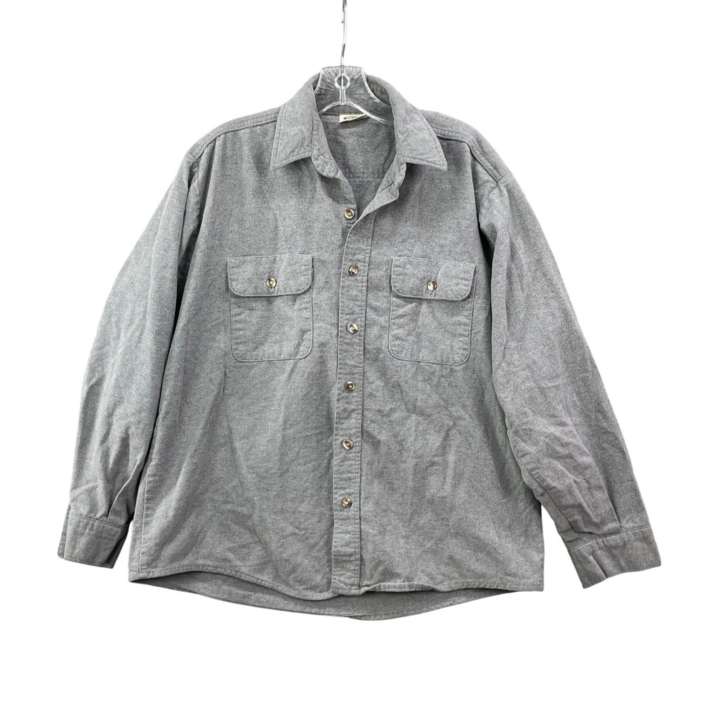 Five Brother Flannel Shirt Mens Large Gray Surf Skate Academia Workwear Classic